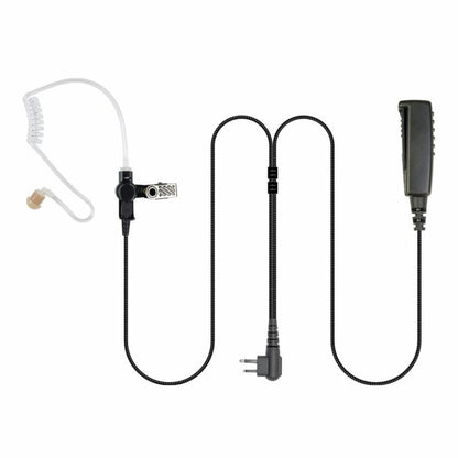 2-Wire Surveillance Kit Earpiece with Braided Fiber Cabling For Motorola [BPR40 CP100 CP200 CLS1110]