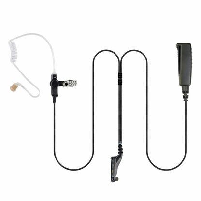 2-Wire Surveillance Kit Earpiece with Braided Fiber Cabling For Motorola [XPR6350 XPR6550 XPR7550]