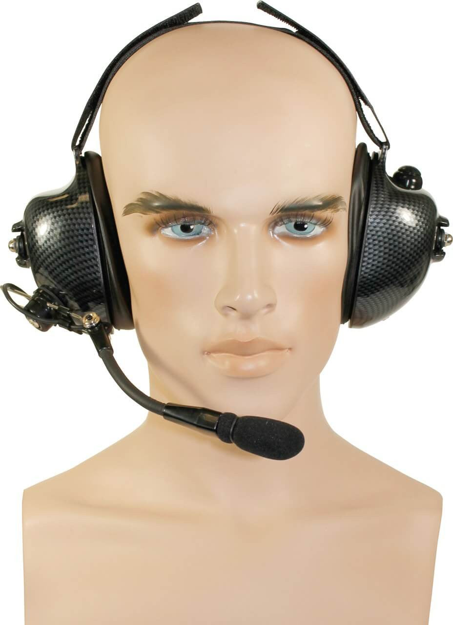 Noise-Canceling Dual Muff Carbon Fiber Headset [BPR40 BPR40D CP185 CP200 CP200d CLS1110 CLS1410 HMN9022A]