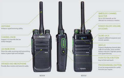 Hytera BD552i DMR Portable UHF 4-Watt Radio