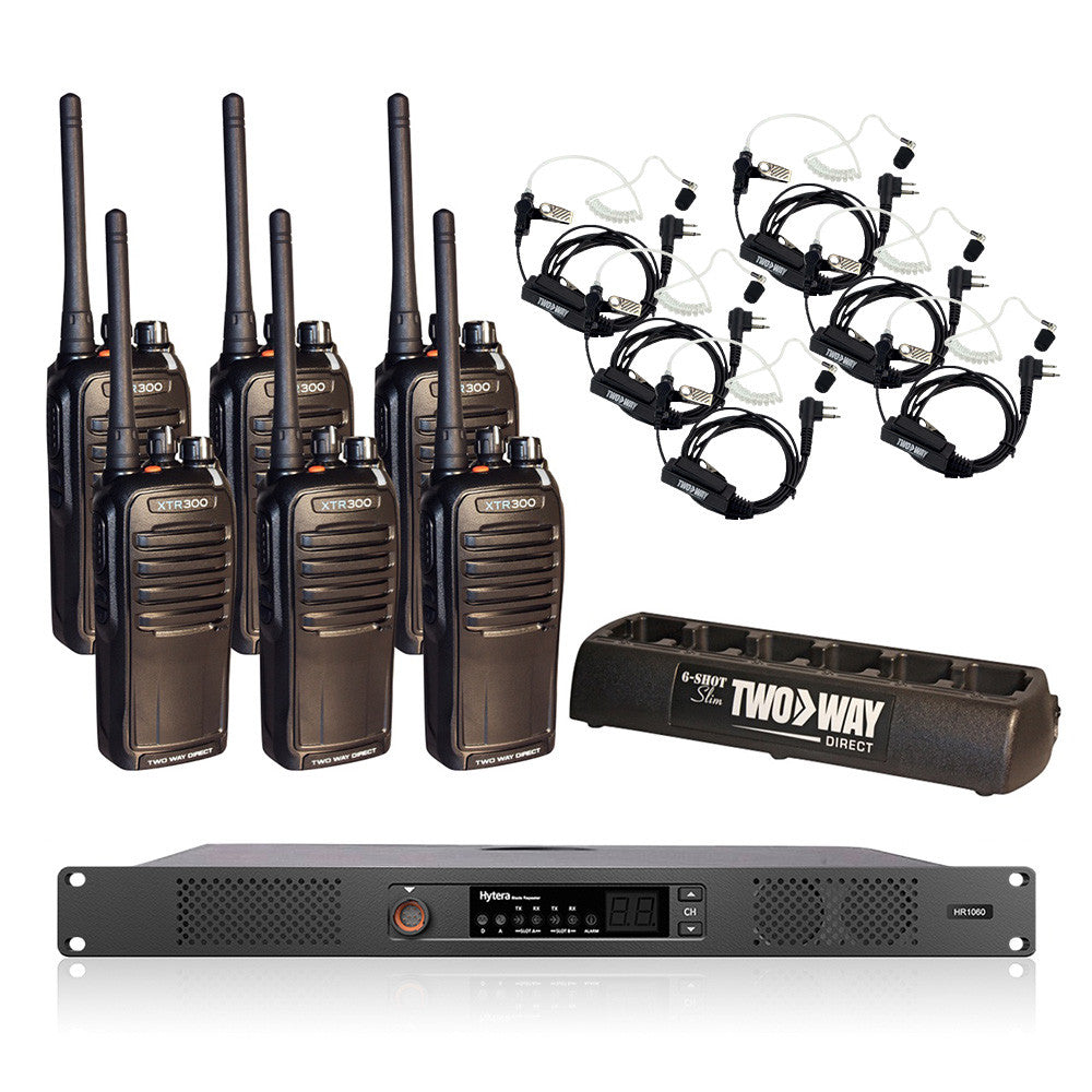 Digital Hytera Repeater Bundle - Radios and Earpieces Included