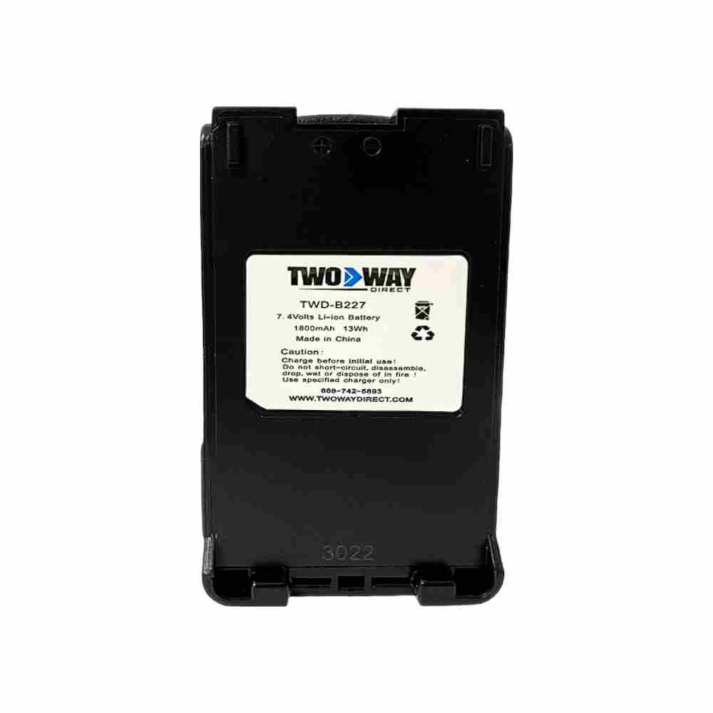 Icom BP227 Replacement Lithium-Ion 1800 mAh Battery With Belt Clip [F50 F60 F50V F60V]