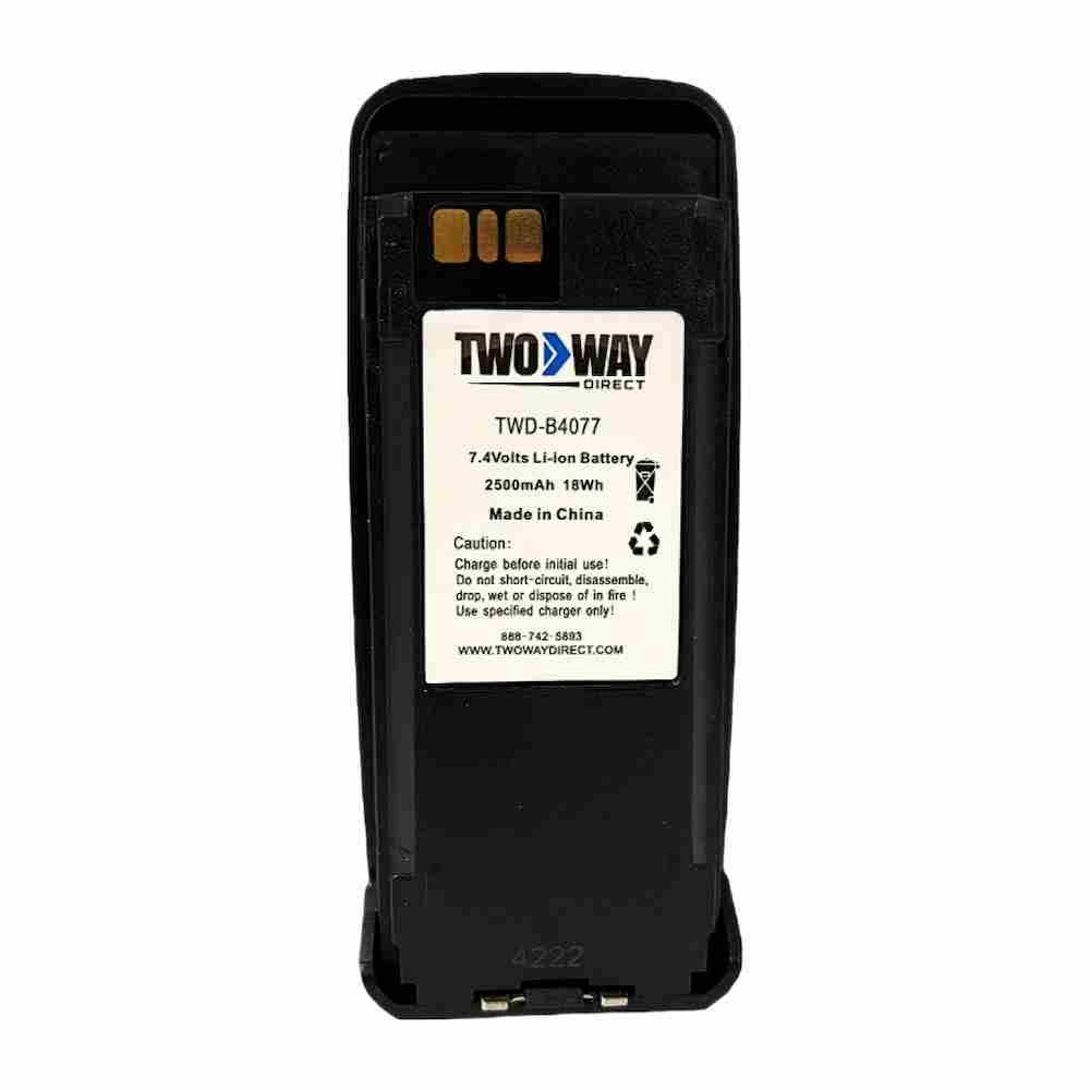 Motorola PMNN4077 Replacement Lithium-Ion 2500mAh Battery With Belt Clip [XPR6350 XPR6550]