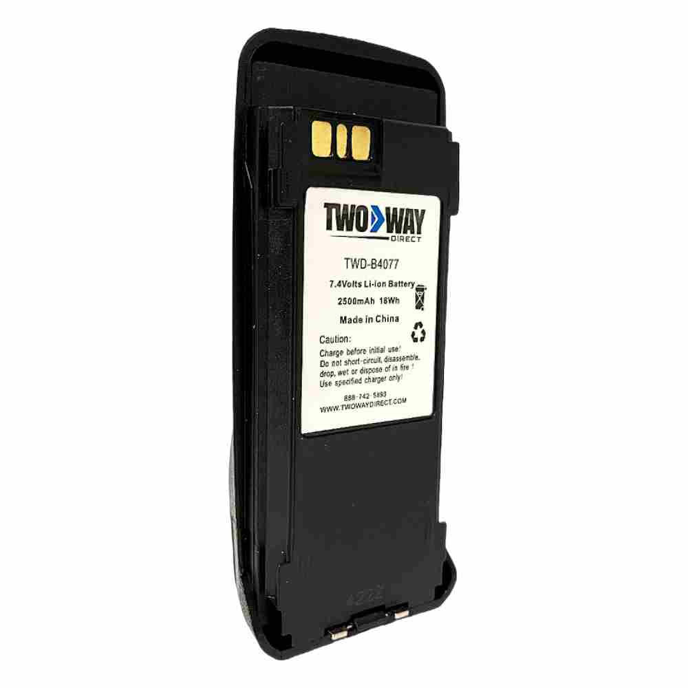 Motorola PMNN4077 Replacement Lithium-Ion 2500mAh Battery With Belt Clip [XPR6350 XPR6550]