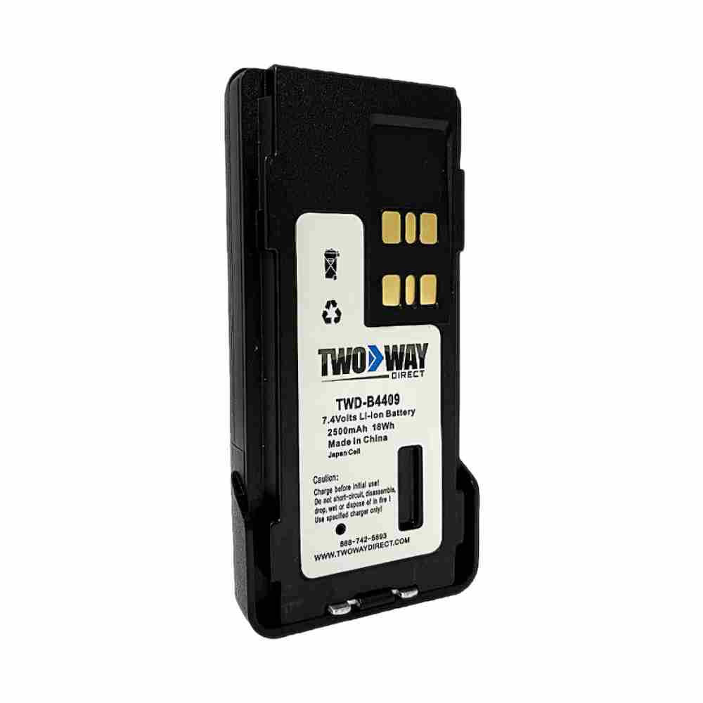 Motorola PMNN4543 Replacement Lithium-Ion 2500mAh Battery With Belt Clip [XPR3300 XPR3500 XPR7350]