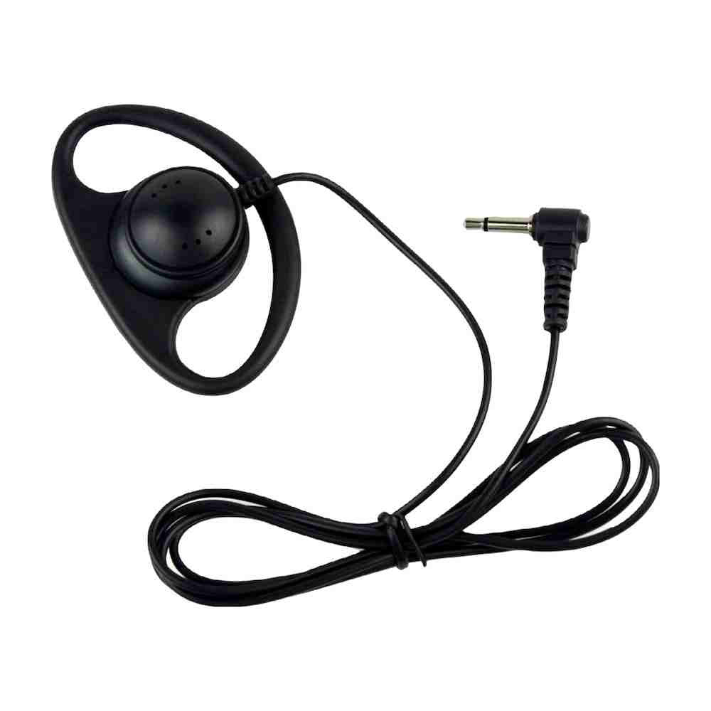 D-Shell Listen-Only Earpiece for Shoulder Microphones With 3.5mm Audio Jack [CP185 HT750 HT1250]